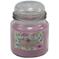 Sviečka 424 g, v skle, French Rose