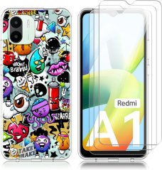 Ochranný kryt + 3x ochranné sklo na Xiaomi Redmi A1/A2 - Poškodená krabica
