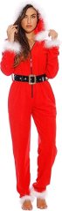 Dámský overal / Vánoční kostým - Santa Claus vel. XXL
