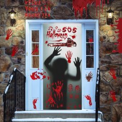 Halloweenské krvavé samolepky na okno - 85 ks