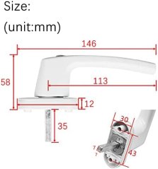 Uzamykatelná okenní klika - 2 ks