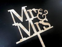 Tortový topper "Mr & Mrs"