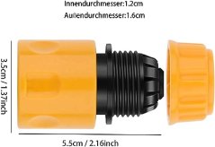 Hadicová spojka 1/2 palce plast, 10 kusů