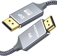 DisplayPort na HDMI opletený kabel 1,8m