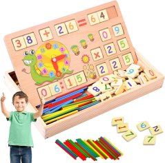 Dřevěná montessori hračka na učení počítání