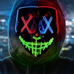 Děsivá LED světelná maska