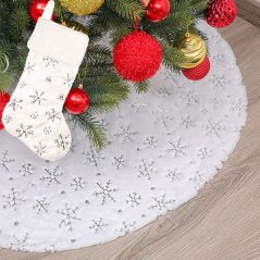 Plyšová sukně na vánoční stromeček 78 cm s punčochou