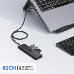 Rozbočovač USB 5v1 s napájecím portem typu C