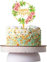 Tortový topper "Happy birthday"