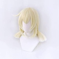Cosplay paruka Klee Genshin Impact, blond s culíky