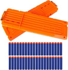 2 zásobníky s 18 klipy pro Nerf N Strike Blaster + 40 nábojů