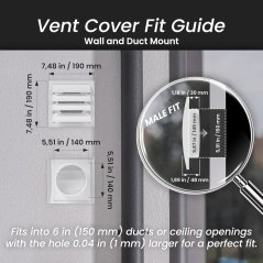 Ventilační mřížka 150 mm s lamelami a sítí