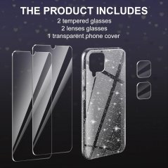 Ochranný kryt a 2+2x ochranné sklá na displej a fotoaparát pre Samsung Galaxy A22 4G