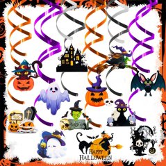 Halloweenské spirálové dekorace