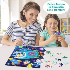 Dřevěné puzzle pro děti - kosmonaut