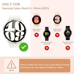 Diamantové ochranné púzdro pre Samsung Galaxy Watch 6 40 mm