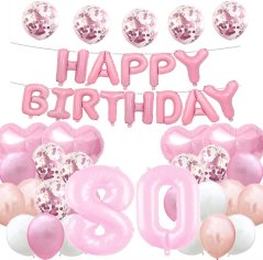 Narozeninová sada balónků 80.