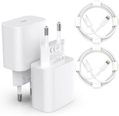 Nabíjecí adaptér 20W a kabel USB-C - Lightning - 2+2 ks
