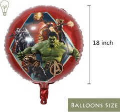 Fóliové balóny s motívom superhrdinov – 8 ks