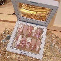Nechty na nalepenie ručne vyrobené 10 kusov - rôzne druhy
