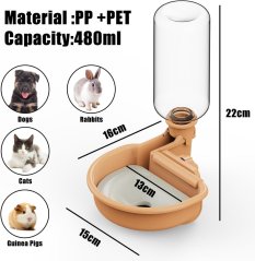 Napájačka s miskou pre zvieratá 480 ml - Poškodená krabica