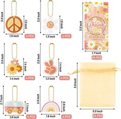 Sada hippie party doplnkov - 24 ks