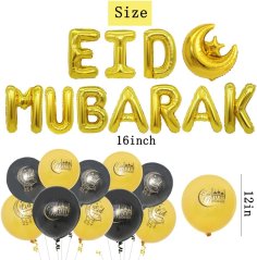 Balónková dekorační sada „Eid Mubarak“ – 27 ks