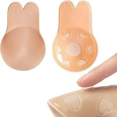 Samodržiaca silikónová push-up podprsenka bez ramienok