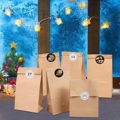 Adventní kalendář - dárkové tašky závěsné