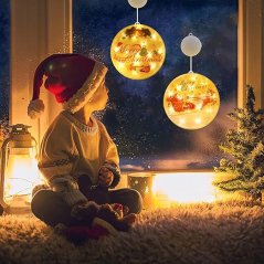 LED vánoční závěsná ozdoba (Merry Christmas) - Poškozená krabice