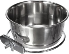 Nerezová miska pre hlodavce 600 ml s držiakom na klietku