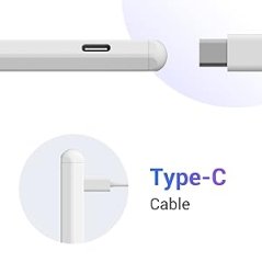 3x Náhradní hroty + nabíjecí kabel na dotykové pero Stylus KXT pro Apple iPad
