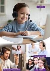 Sluchátka 3,5 mm jack/USB headset s mikrofonem