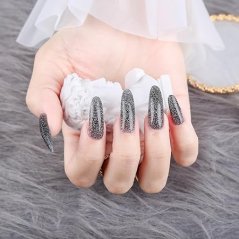 Poly Nail Gel, 60 ml, černý třpytivý