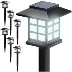 Solární zahradní lampa - 6 ks