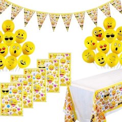 Sada balónků s dekoracemi Emoji