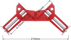Obdĺžniková svorka 75 mm/4 palce - 4 ks