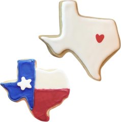 Vianočné vykrajovače na pečivo v tvare štátu Texas - 2 veľkosti