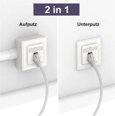 Univerzální síťový konektor Cat6A, zásuvka RJ45