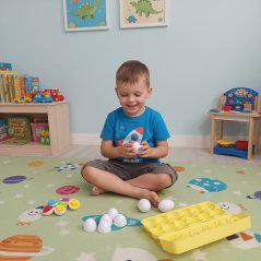 Montessori vzdělávací puzzle - 12 vajíček