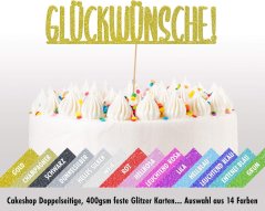 Dortový topper "Glückwünsche!"