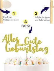 Dortový topper "Glückwünsche!"