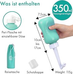Mobilní bidet pro šestinedělí postel – 350 ml, 2 ks