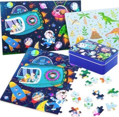 Dřevěné puzzle pro děti - kosmonaut