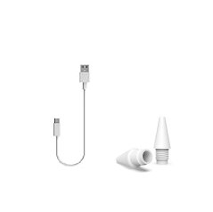 3x Náhradní hroty + nabíjecí kabel na dotykové pero Stylus KXT pro Apple iPad