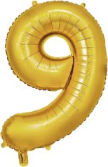Balónek číslice 9.