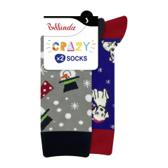 Veselé ponožky 2 páry CRAZY SOCKS