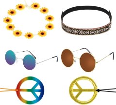 Sada hippie doplňků – 6 ks - Nekompletní