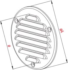 Větrací mřížka ø 125 mm