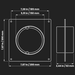 Ventilační příruba 150 mm